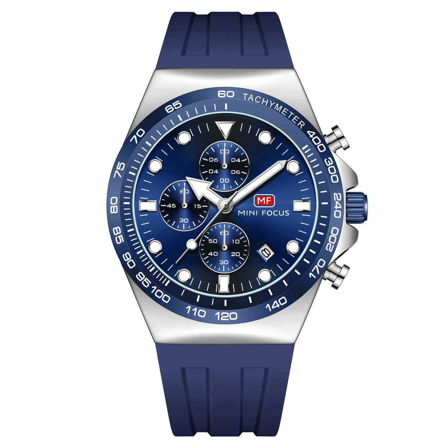 New Arrival MINI FOCUS MF0488G Sports Fashion Watch Silicone Strap Luminous Hands Waterproof Men Quartz Watches