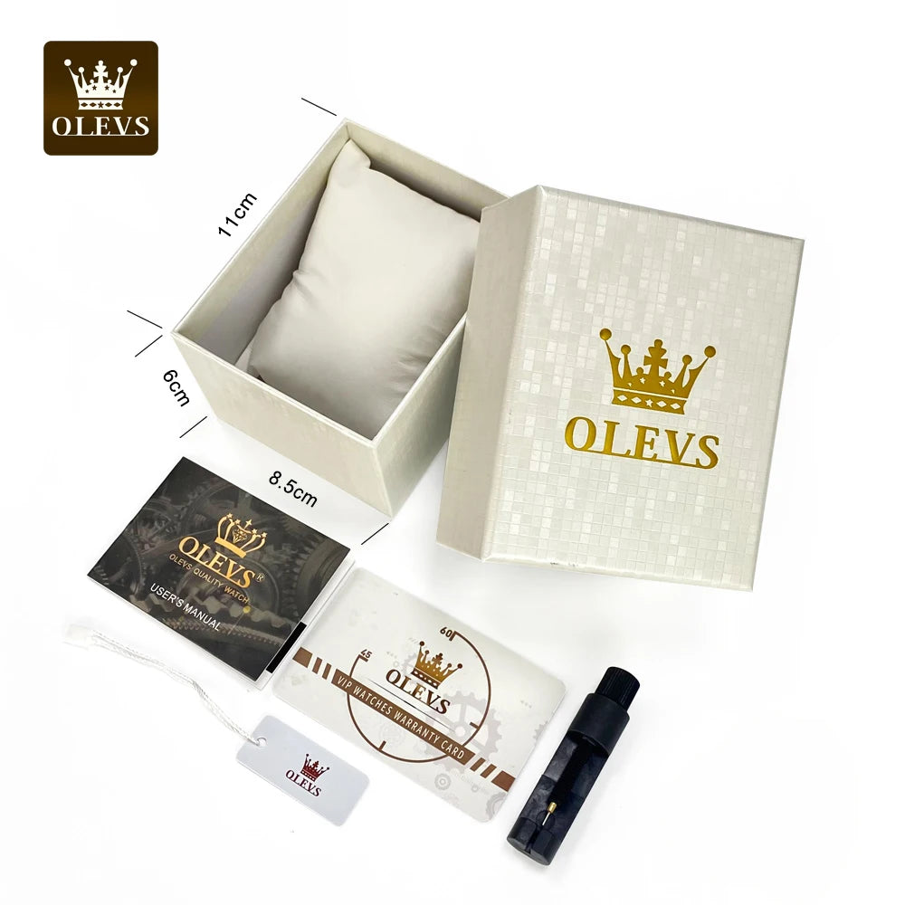OLEVS 9949 Men Quartz Alloy Watches Relojes Watches Men Wrist Custom Quartz Leather Watch