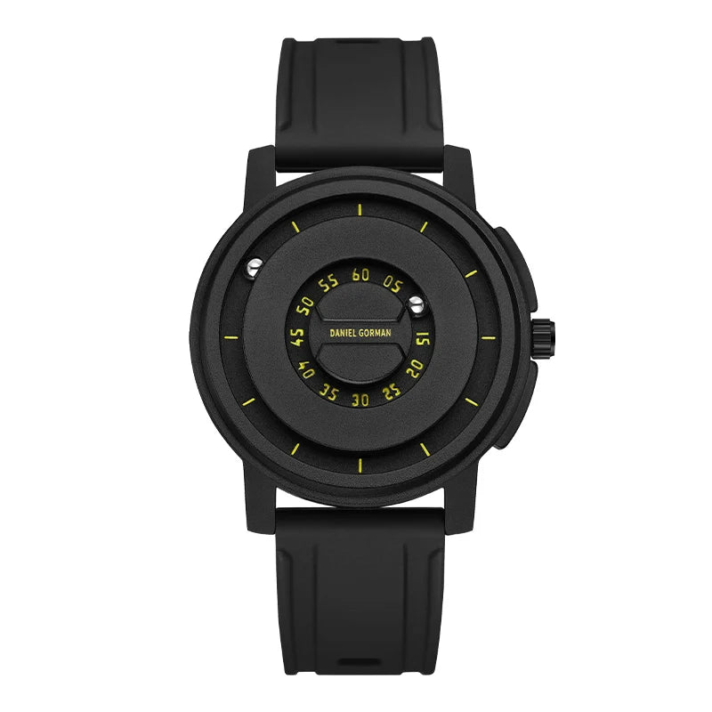 Silicone Band Magnetic Levitation Hands Watch for Men 3 ATM Waterproof Quartz Movement Quartz Watches