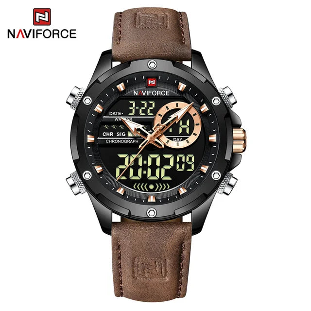 Hot Sale NAVIFORCE New 9208 Quartz Watches Men Casual Sports Chronograph Quartz Wrist Watch Waterproof Relojes Luxury Wristwatch