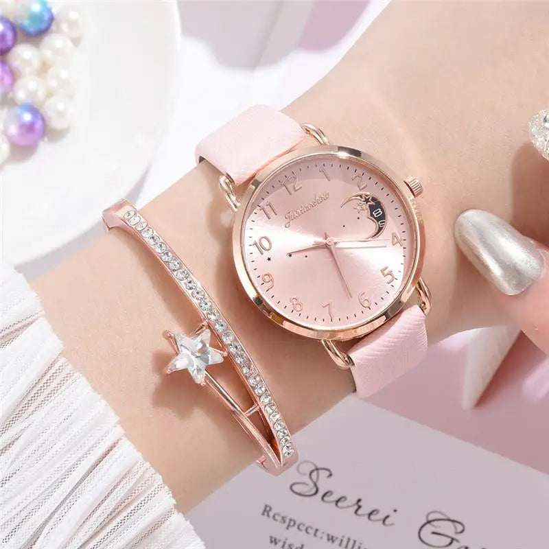Women Fashion White Watch Quartz Leather Ladies Wristwatches 2023 New Brand Simple Number Dial Woman Clock Montre Femme