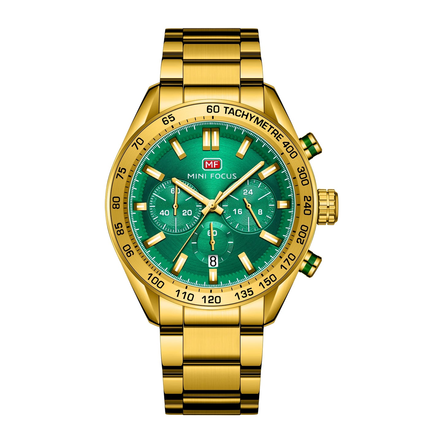 Top-Ranking MINI FOCUS MF0403G Business Watch Men High End Big Dial Waterproof Luminous With Stainless Steel Band Quartz Watches