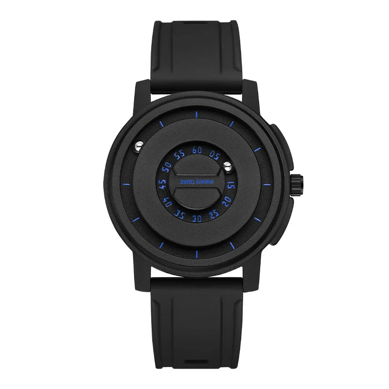 Silicone Band Magnetic Levitation Hands Watch for Men 3 ATM Waterproof Quartz Movement Quartz Watches