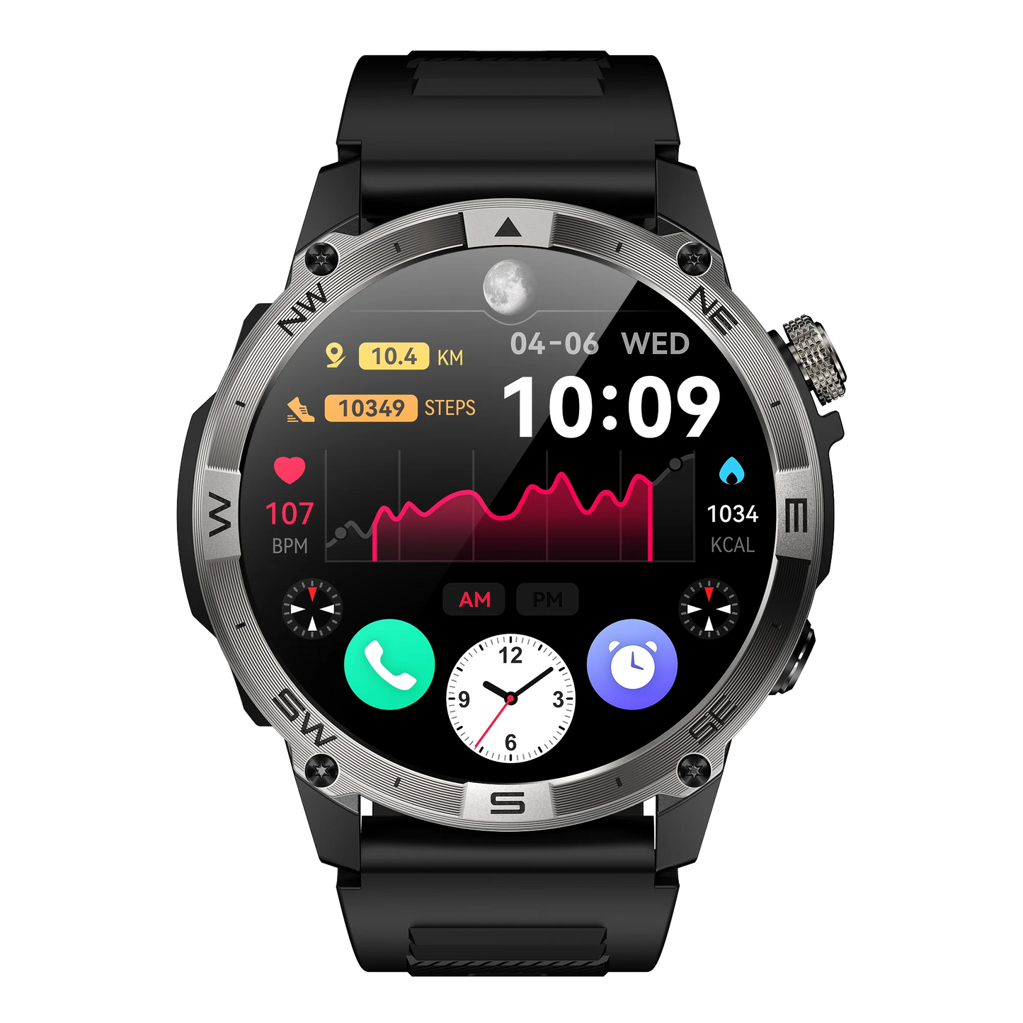 HK08 Sports Wearable Devices Waterproof Health Monitoring Smart Watches AMOLED Relogio Smartwatch
