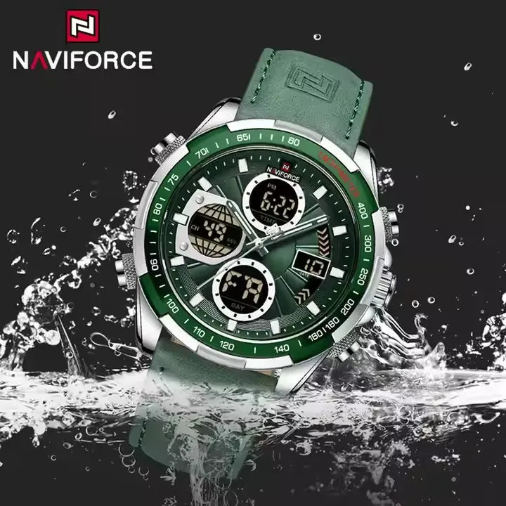 Fashion Mens Sports Watches Leather Watch Casual Luxury Waterproof Digital Display Calendar Chronograph Man Quartz Wristwatch