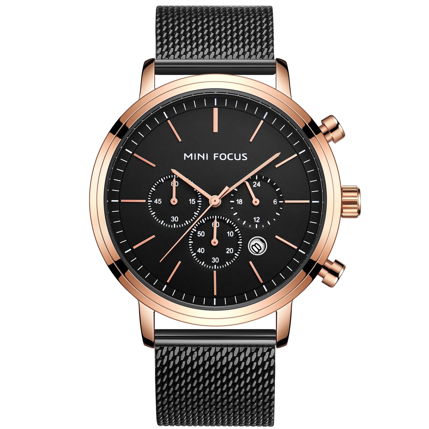 Reloj Hombre Mini Focus MF0297G Stylish Quartz Watches Luxury Personalized Silver Mesh Stainless Steel Band Men Wrist Watch