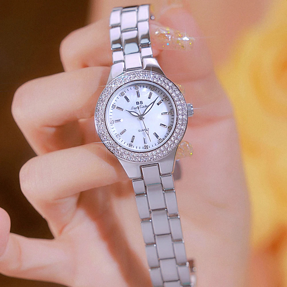 BS Woman Watch Classic Light Luxury Fashion Women's Wristwatch High Quality Gold Silver Quartz Women Watches