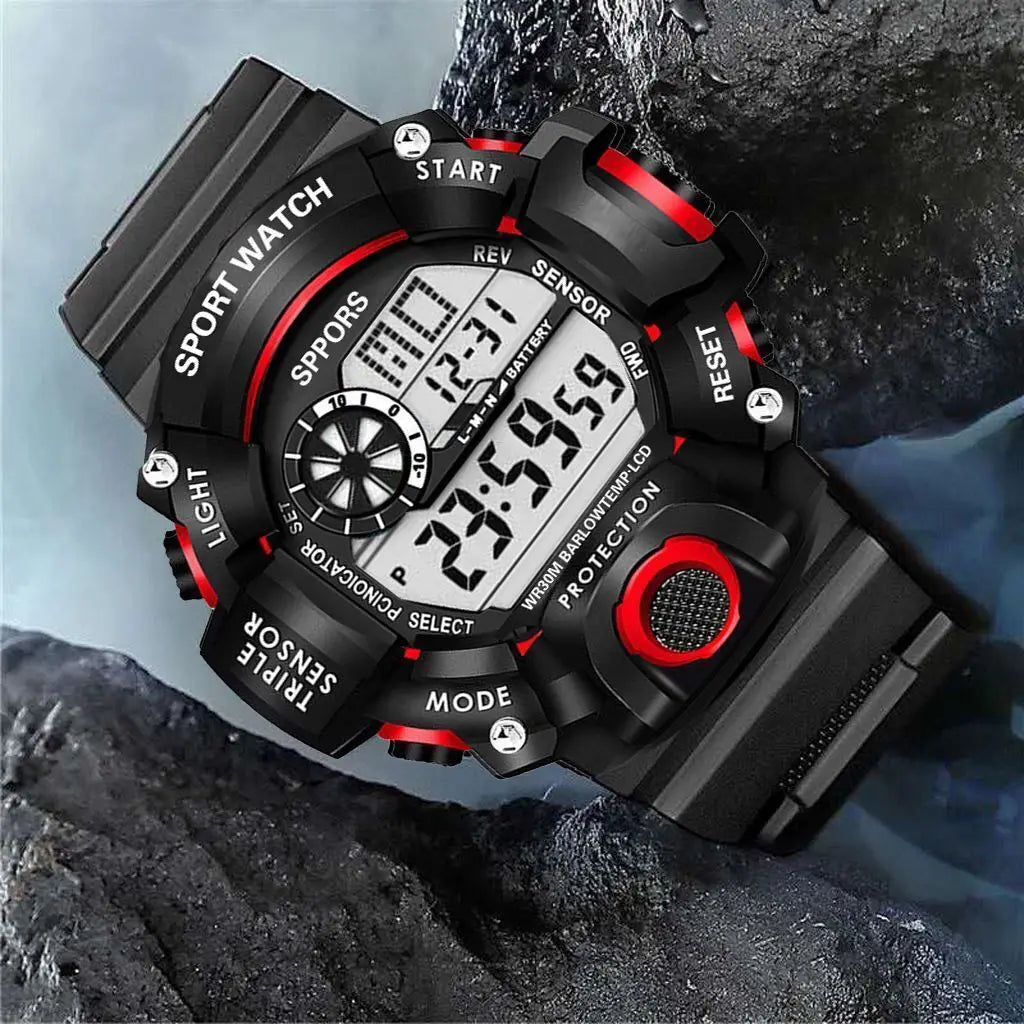 Watch male students sports electronic watches Junior High and high school boys multi-functional waterproof luminous