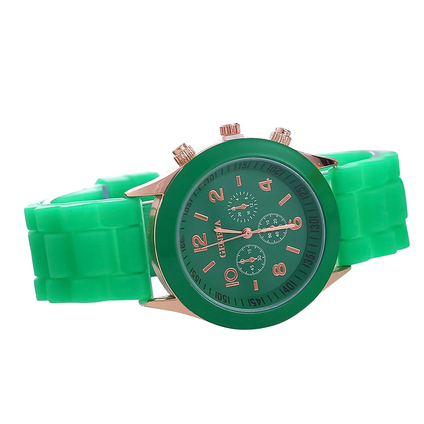 Men'S And Women'S Waterproof Watches Quartz Wristwatch Circular Arabic Numeral Dial Silicone Strap Wristwatch Decorations Gift