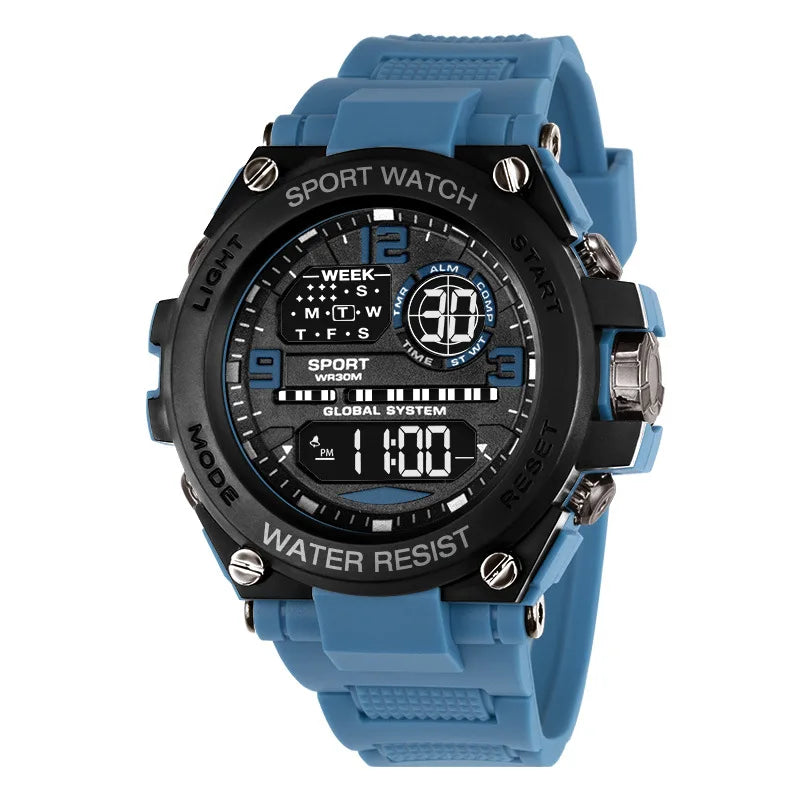 Men Waterproof Sports Watches Multifunction Electronic Watches Anti Drop and Shock-absorbing Wristwatches