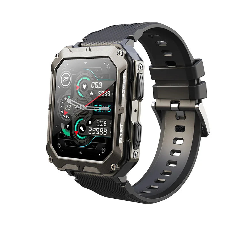 Smart Watch for Men with Blood Pressure,Tactical Smartwatch for Android and iPhone,Waterproof Outdoor Sports Fitness Tracker