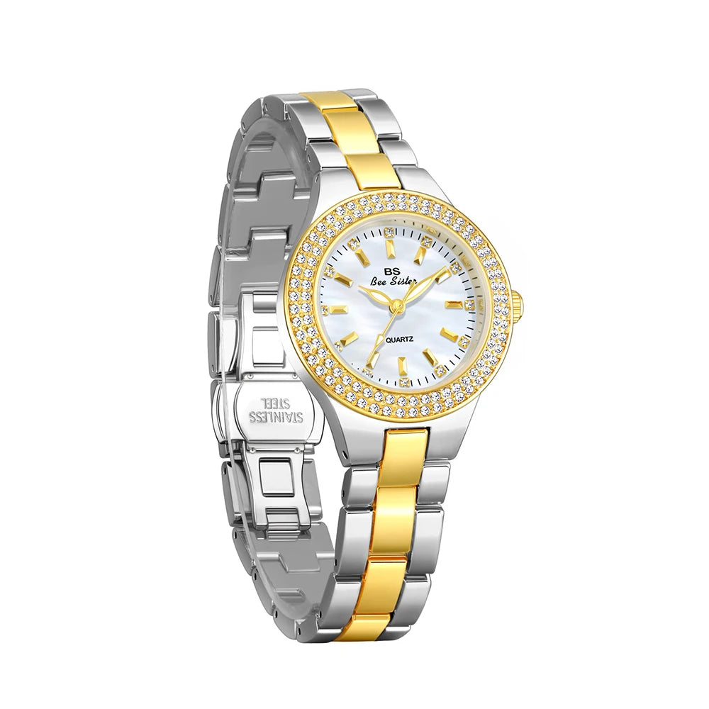 BS Woman Watch Classic Light Luxury Fashion Women's Wristwatch High Quality Gold Silver Quartz Women Watches