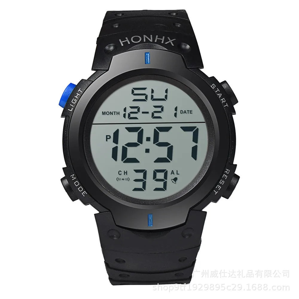 Men Electronic Watch Sports Watches For Men Waterproof Luminous Multifunction Outdoor Fitness Large Screen Electronic Wristwatch