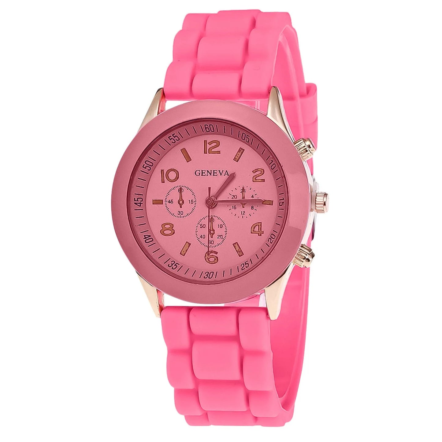 Men'S And Women'S Waterproof Watches Quartz Wristwatch Circular Arabic Numeral Dial Silicone Strap Wristwatch Decorations Gift
