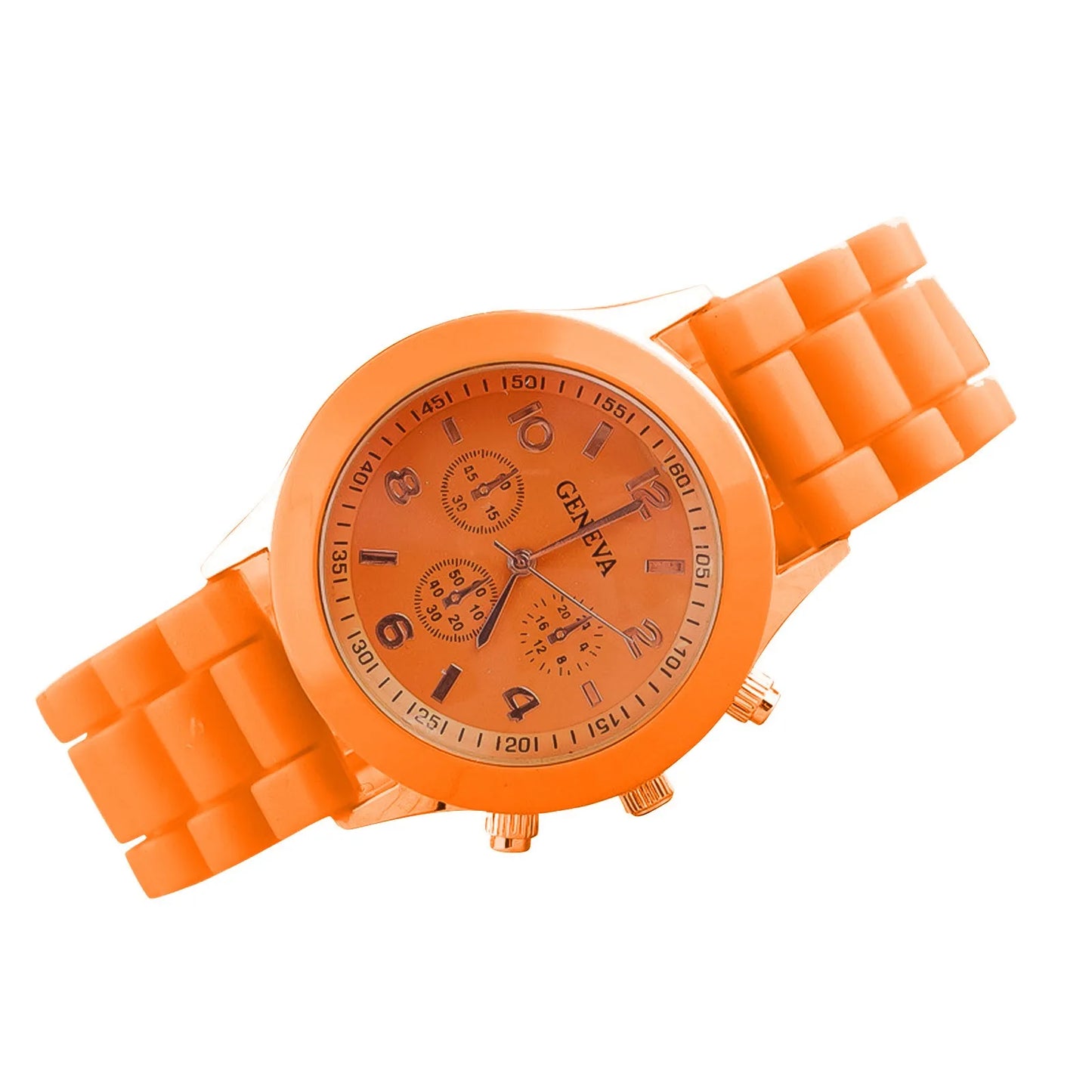 Men'S And Women'S Waterproof Watches Quartz Wristwatch Circular Arabic Numeral Dial Silicone Strap Wristwatch Decorations Gift