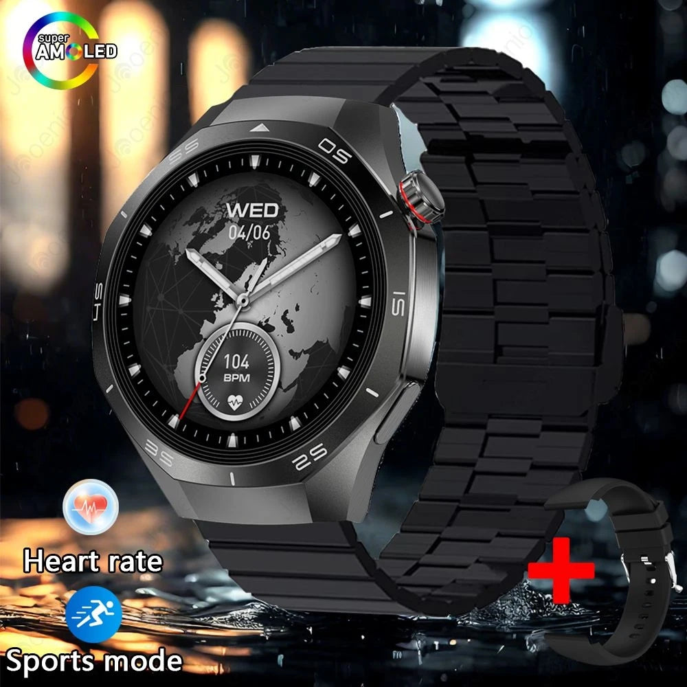 2025 New Smart Watch Men AMOLED HD Display Sports Health Tracker Waterproof Bluetooth Call Smartwatch Men For HUAWEI GT5 PRO