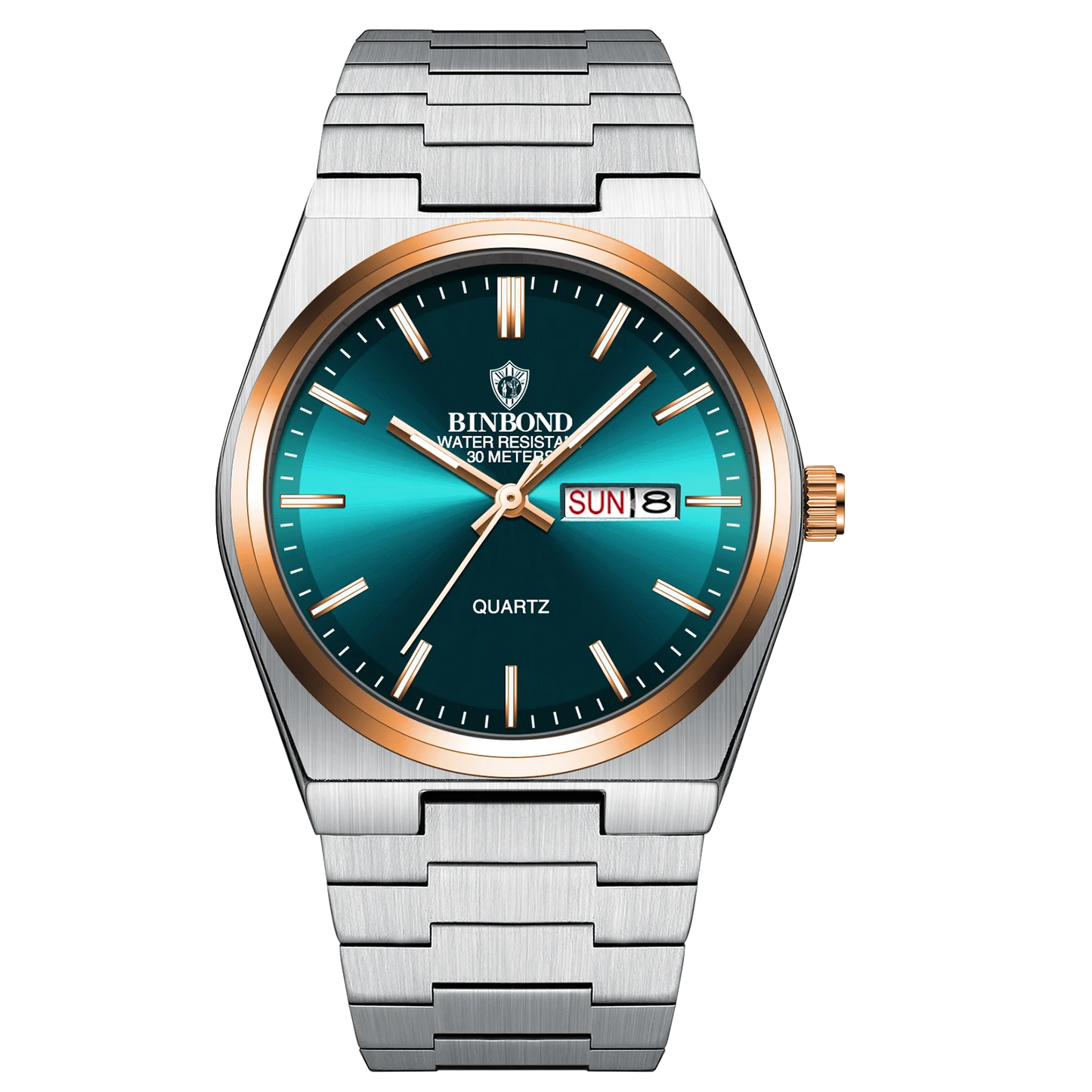 BINBOND Elegant Watches For Women Waterproof Luminous Date Week Ladies Watch Quartz Stainless Steel Woman's Fashion Wristwatch