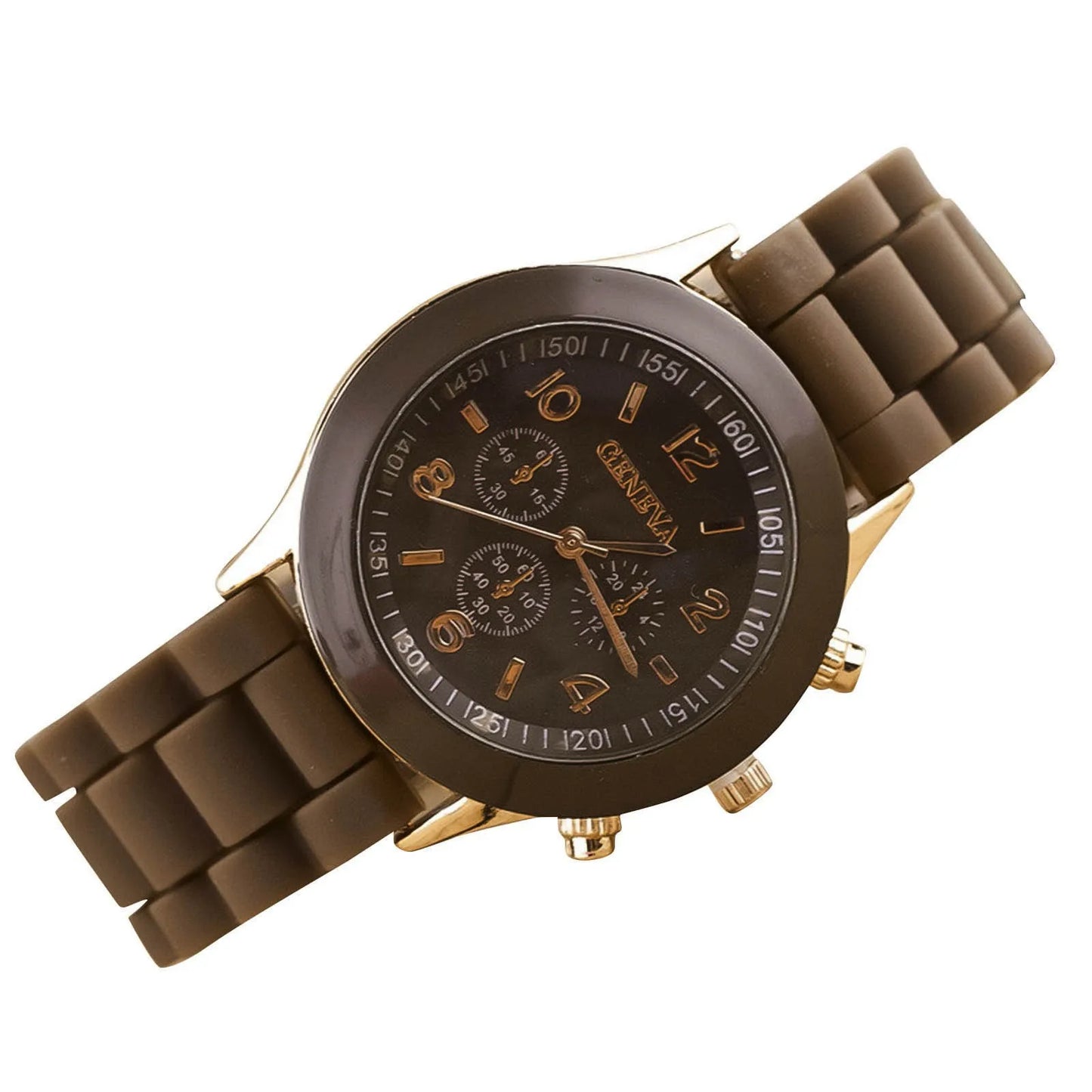 Men'S And Women'S Waterproof Watches Quartz Wristwatch Circular Arabic Numeral Dial Silicone Strap Wristwatch Decorations Gift