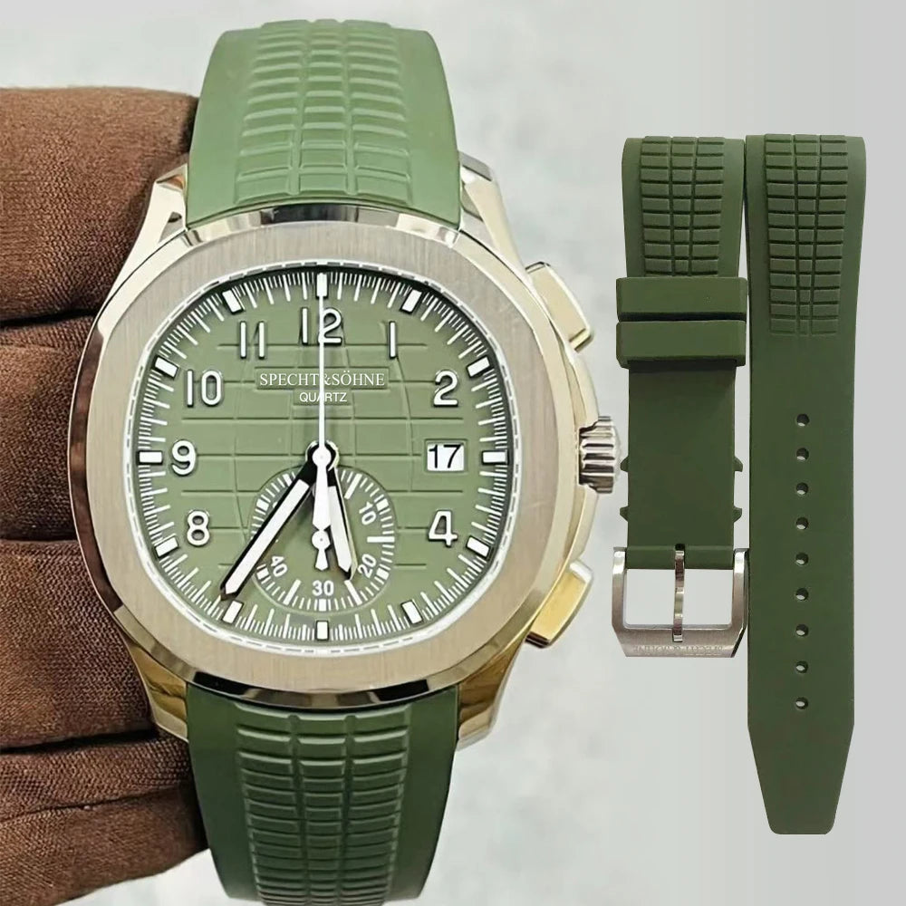 Specht&Sohne Sports Watches For Men Orange Top Brand Luxury Rubber Wrist Watch Fashion Chronograph Wristwatch Relogio Masculino