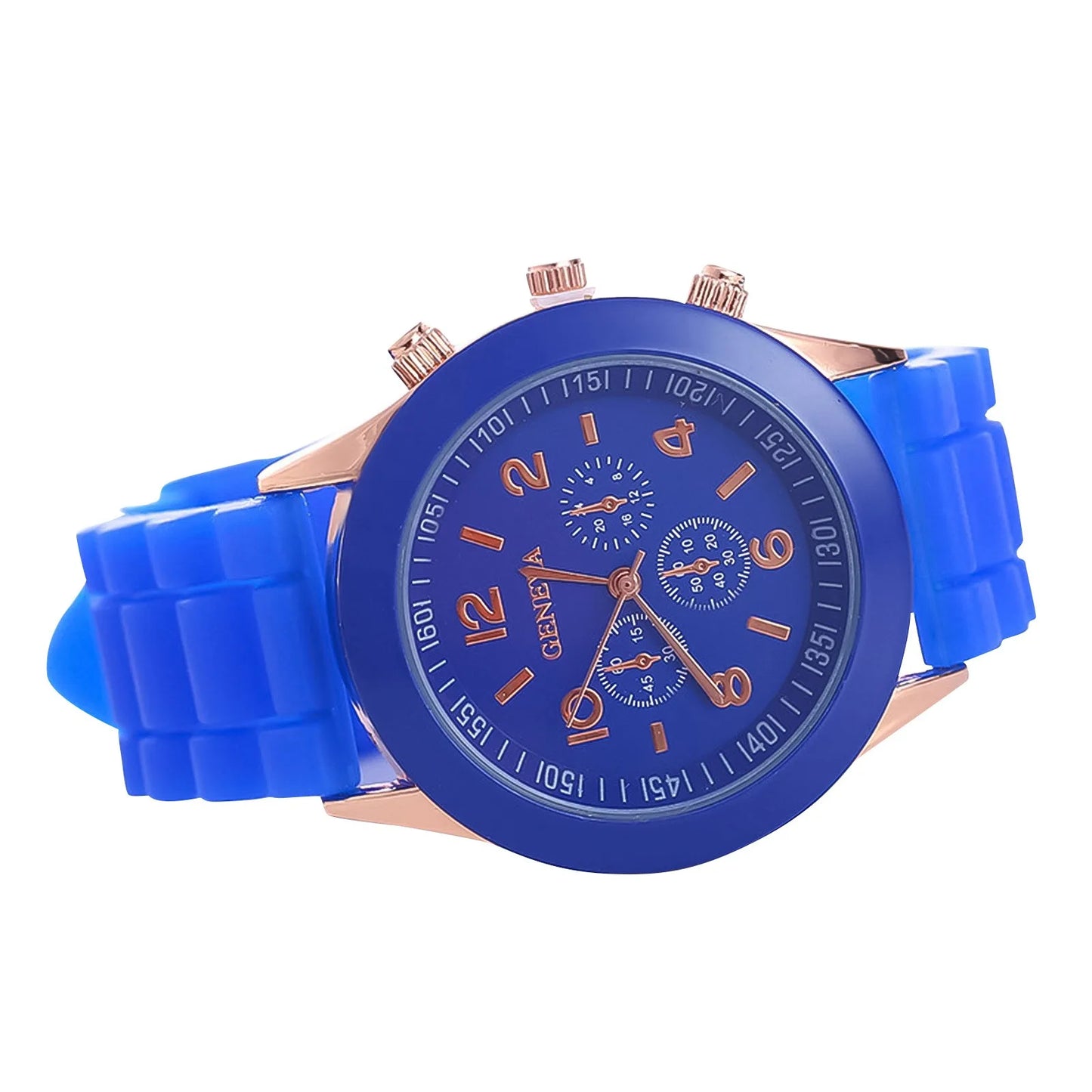 Men'S And Women'S Waterproof Watches Quartz Wristwatch Circular Arabic Numeral Dial Silicone Strap Wristwatch Decorations Gift