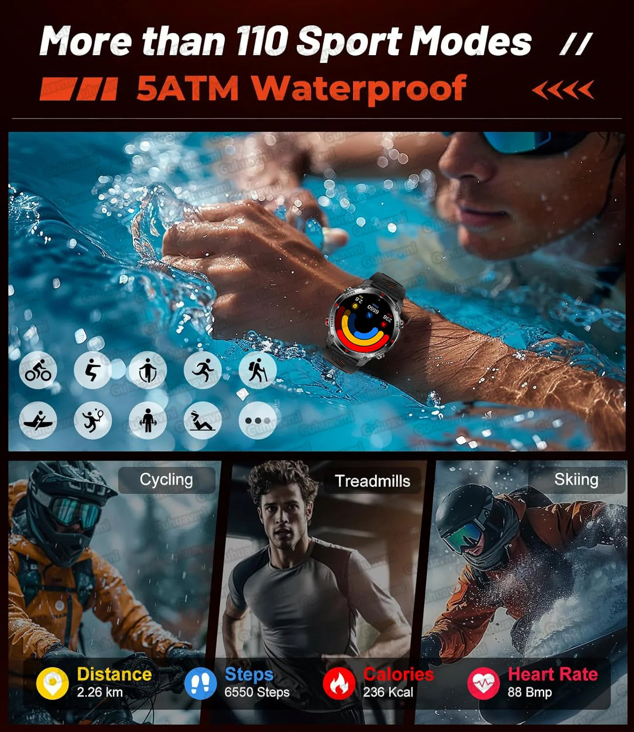2025New Smart Watch For Men 1.46'' 360*360 HD AMOLED Color Display Voice Call Compass LED Sports Fitness Waterproof Watch Ladies
