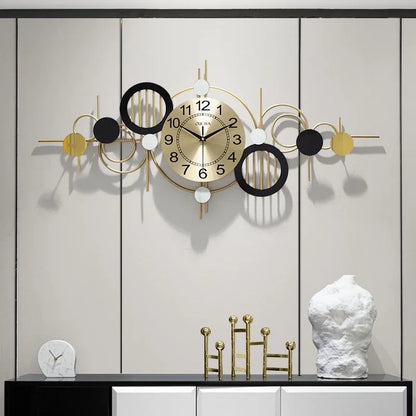 89*42cm Modern Style Big Circle Wall Clock Indoor Large Round Metal Frame Wall Clock for Home Decor Dropshipping Products 2024