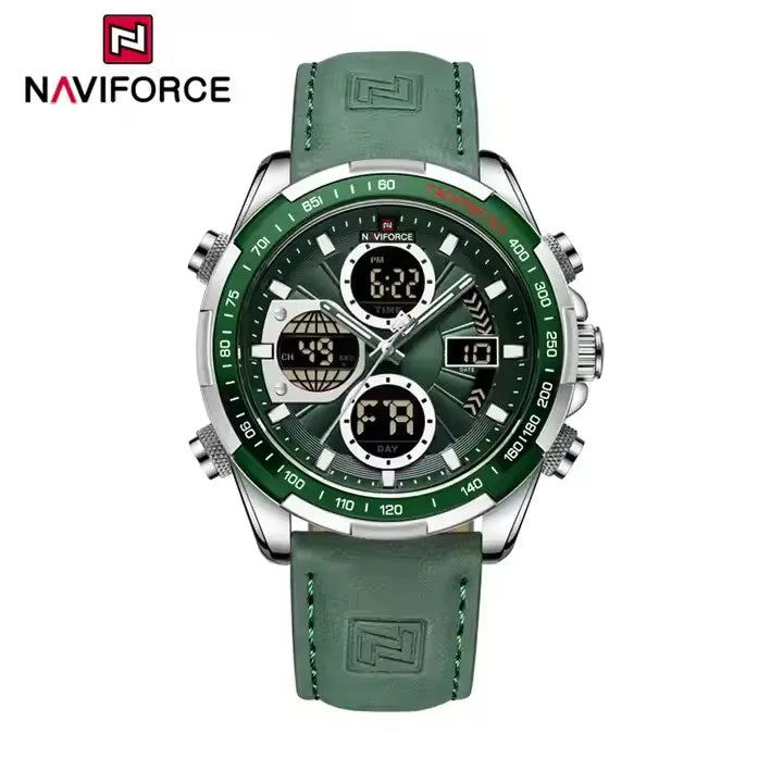 Fashion Mens Sports Watches Leather Watch Casual Luxury Waterproof Digital Display Calendar Chronograph Man Quartz Wristwatch