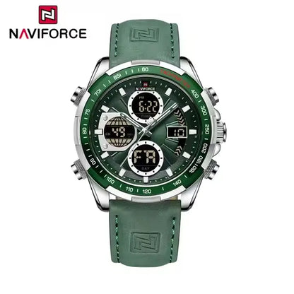 Fashion Mens Sports Watches Leather Watch Casual Luxury Waterproof Digital Display Calendar Chronograph Man Quartz Wristwatch