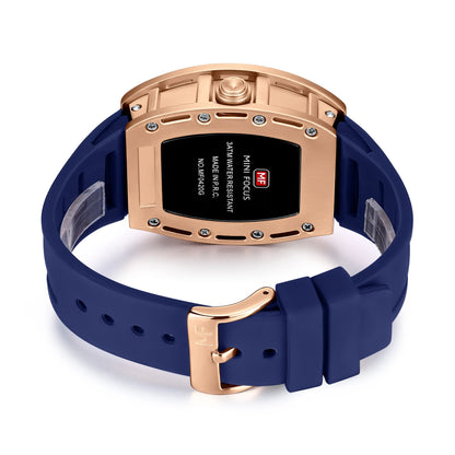 MINI FOCUS MF0420G Men Fashion Barrel Shaped Sports Watch Silicone Strap Waterproof With Luminous Hands Quartz Watches Reloj