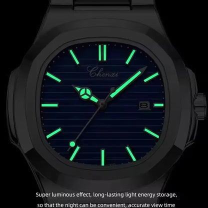 Chexnxi 8222 Luxury Sport Wrist Watch for Man Waterproof Luminous Date Men Watch Quartz Stainless Steel Men's Watches Male Reloj