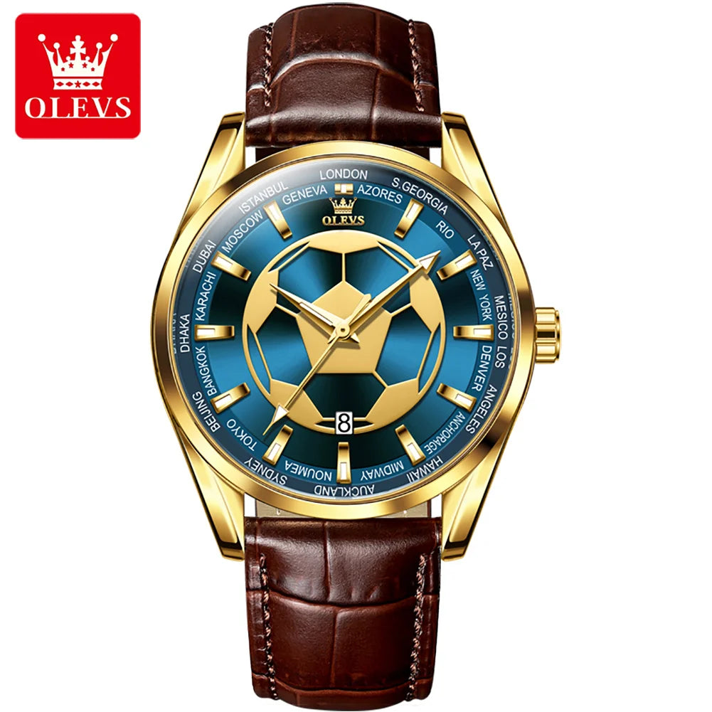 OLEVS 9949  MAN Cartoon Quartz Watches Students Football Anime Sports Watches for Birthday Gift