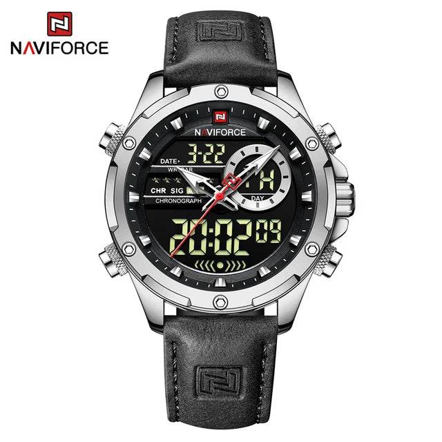 Hot Sale NAVIFORCE New 9208 Quartz Watches Men Casual Sports Chronograph Quartz Wrist Watch Waterproof Relojes Luxury Wristwatch