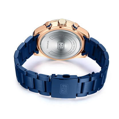 Top-Ranking MINI FOCUS MF0403G Business Watch Men High End Big Dial Waterproof Luminous With Stainless Steel Band Quartz Watches