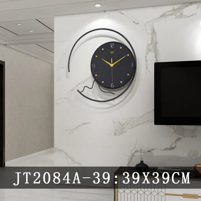 New Design Gold Fish Wall Clock 1 Piece Minimalist Wood Wall Clock Home Decor Luxury for Living Room Office