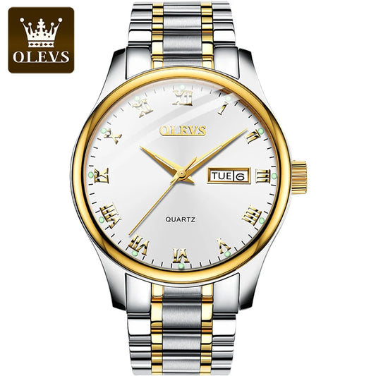 OLEVS 5568 Oem Fashion Design Luxury Watches Classic Business Luminous Stainless Steel Man Custom Watch for Men Quartz Watches