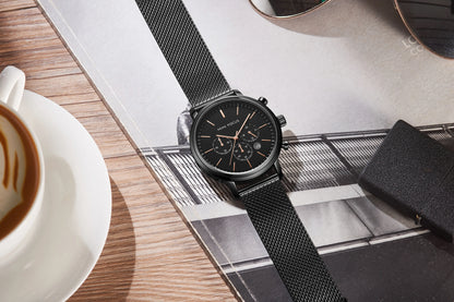 Reloj Hombre Mini Focus MF0297G Stylish Quartz Watches Luxury Personalized Silver Mesh Stainless Steel Band Men Wrist Watch