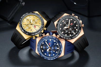 New Arrival MINI FOCUS MF0488G Sports Fashion Watch Silicone Strap Luminous Hands Waterproof Men Quartz Watches