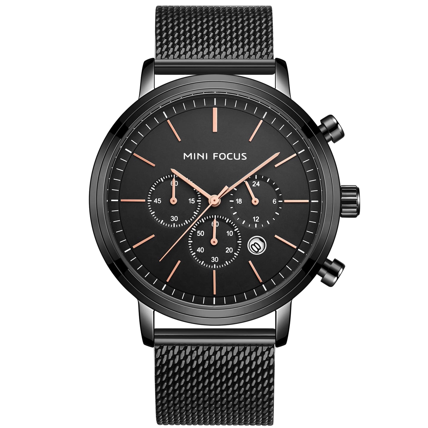 Reloj Hombre Mini Focus MF0297G Stylish Quartz Watches Luxury Personalized Silver Mesh Stainless Steel Band Men Wrist Watch
