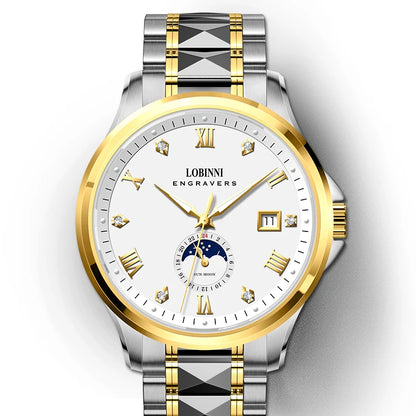 LOBINNI Top Brand Men Mechanical Wrist Watch Luxury Sport Watches for Men Water Proof