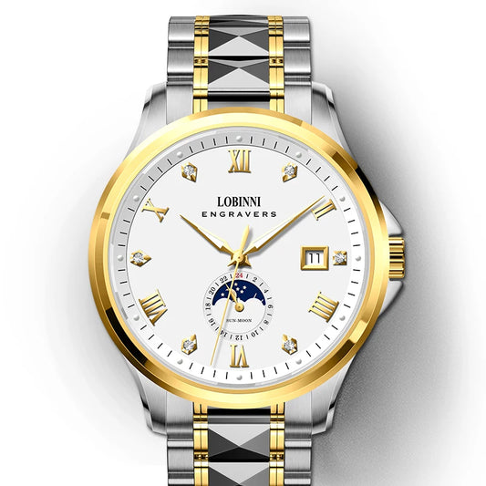LOBINNI Top Brand Men Mechanical Wrist Watch Luxury Sport Watches for Men Water Proof