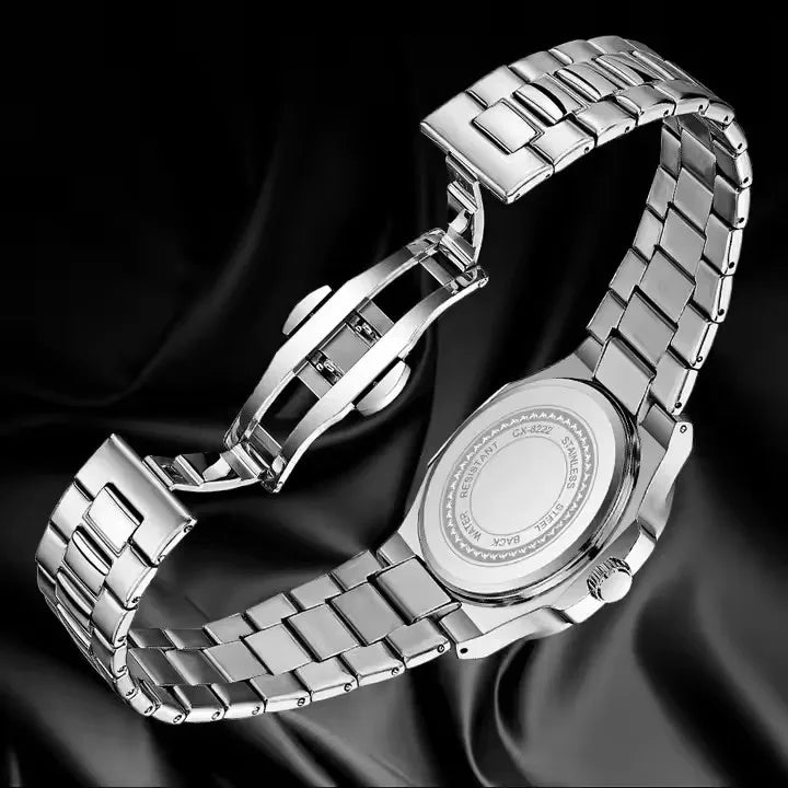 8222 Chenxi Watch Stainless Steel Band Date Mens Clock Business Male Quartz Waterproof Luxuries Man Square Wrist Watches for Men