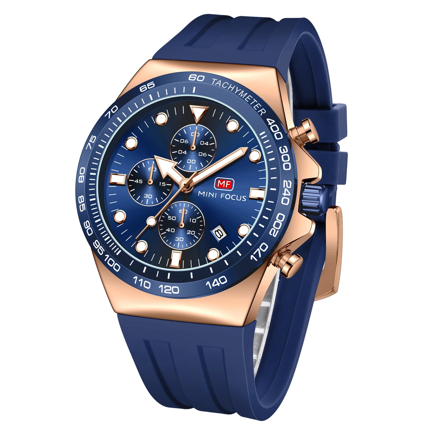 New Arrival MINI FOCUS MF0488G Sports Fashion Watch Silicone Strap Luminous Hands Waterproof Men Quartz Watches