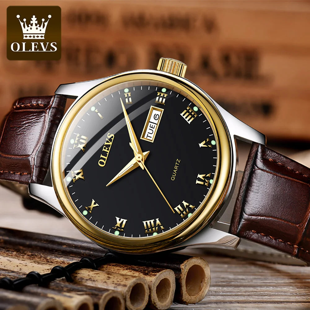 OLEVS 5568 Oem Fashion Design Luxury Watches Classic Business Luminous Stainless Steel Man Custom Watch for Men Quartz Watches
