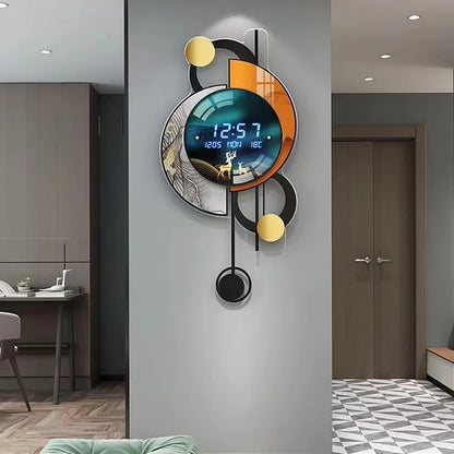 35X70CM Digital Large Dropshipping Modern Pendulum Luxury Wall Hanging Clock Decorative High Quality Watch Home House Decor DDP