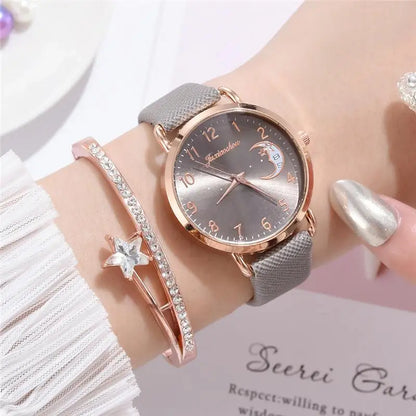 Women Fashion White Watch Quartz Leather Ladies Wristwatches 2023 New Brand Simple Number Dial Woman Clock Montre Femme