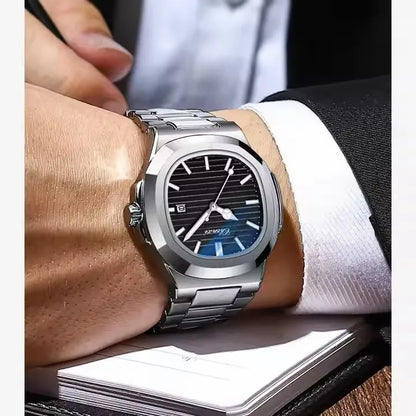 Chexnxi 8222 Luxury Sport Wrist Watch for Man Waterproof Luminous Date Men Watch Quartz Stainless Steel Men's Watches Male Reloj