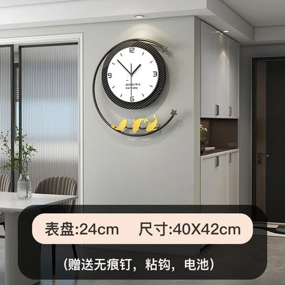 New Design Gold Fish Wall Clock 1 Piece Minimalist Wood Wall Clock Home Decor Luxury for Living Room Office