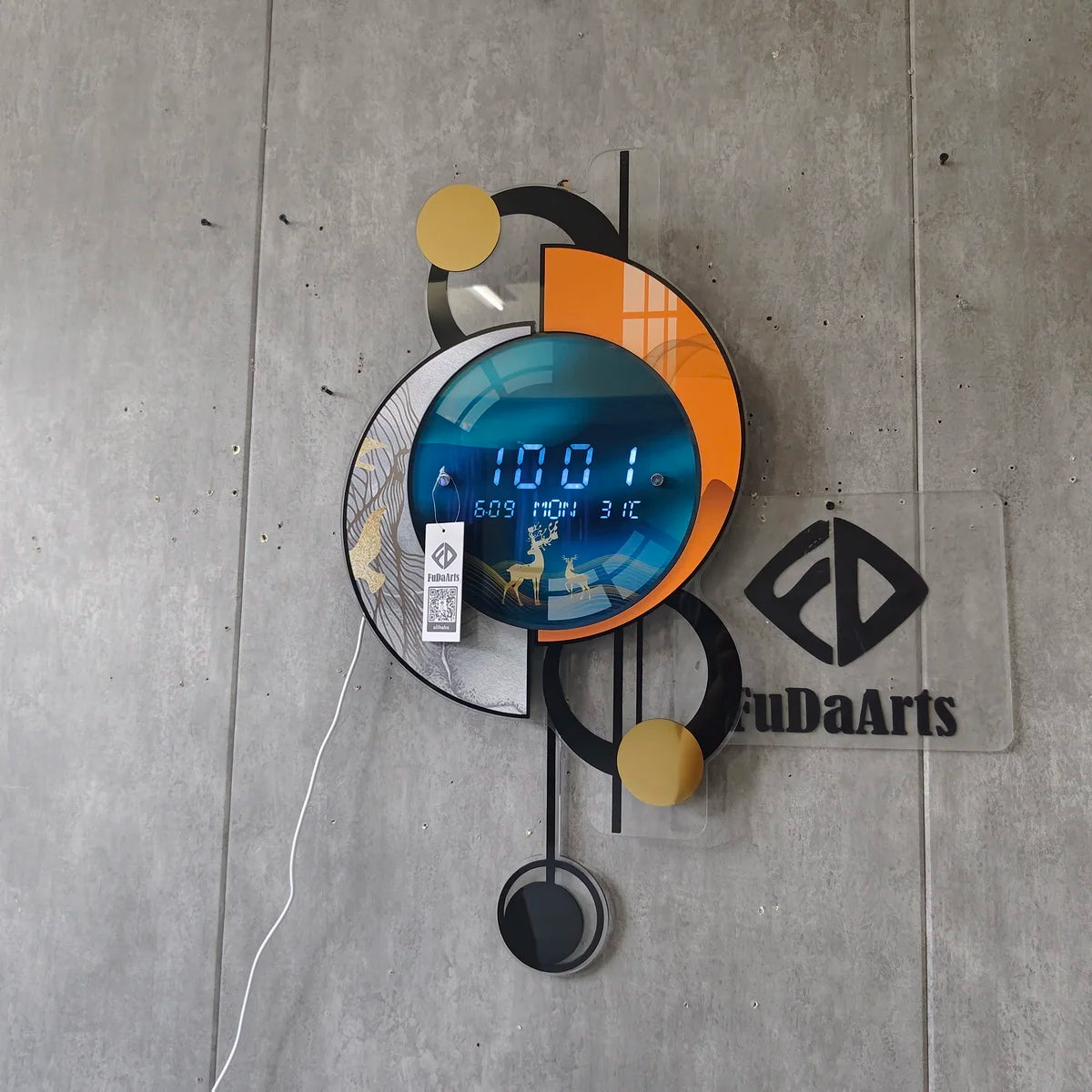 35X70CM Digital Large Dropshipping Modern Pendulum Luxury Wall Hanging Clock Decorative High Quality Watch Home House Decor DDP