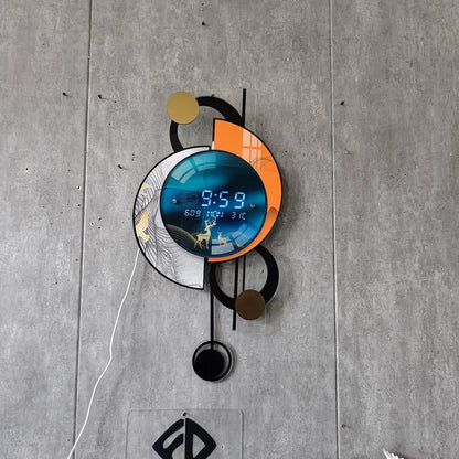 35X70CM Digital Large Dropshipping Modern Pendulum Luxury Wall Hanging Clock Decorative High Quality Watch Home House Decor DDP