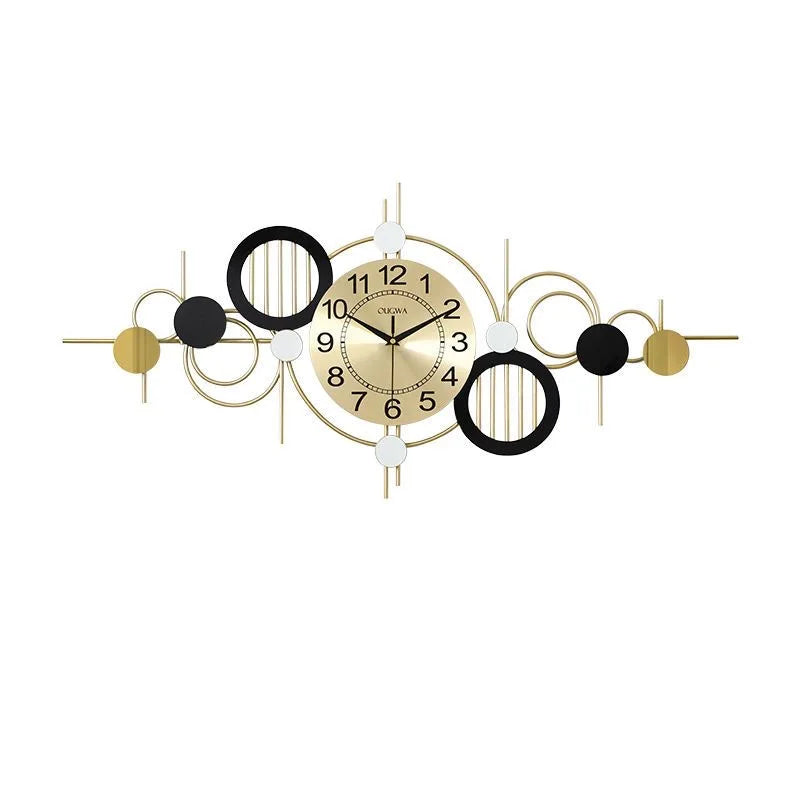 89*42cm Modern Style Big Circle Wall Clock Indoor Large Round Metal Frame Wall Clock for Home Decor Dropshipping Products 2024